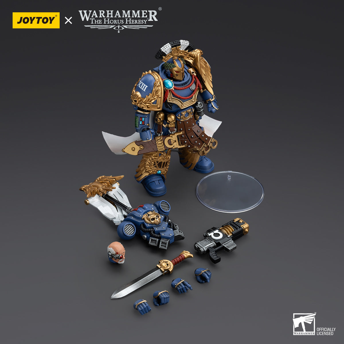 JoyToy WH40K Ultramarines Legion Praetor with Power Sword and Volkite Serpenta