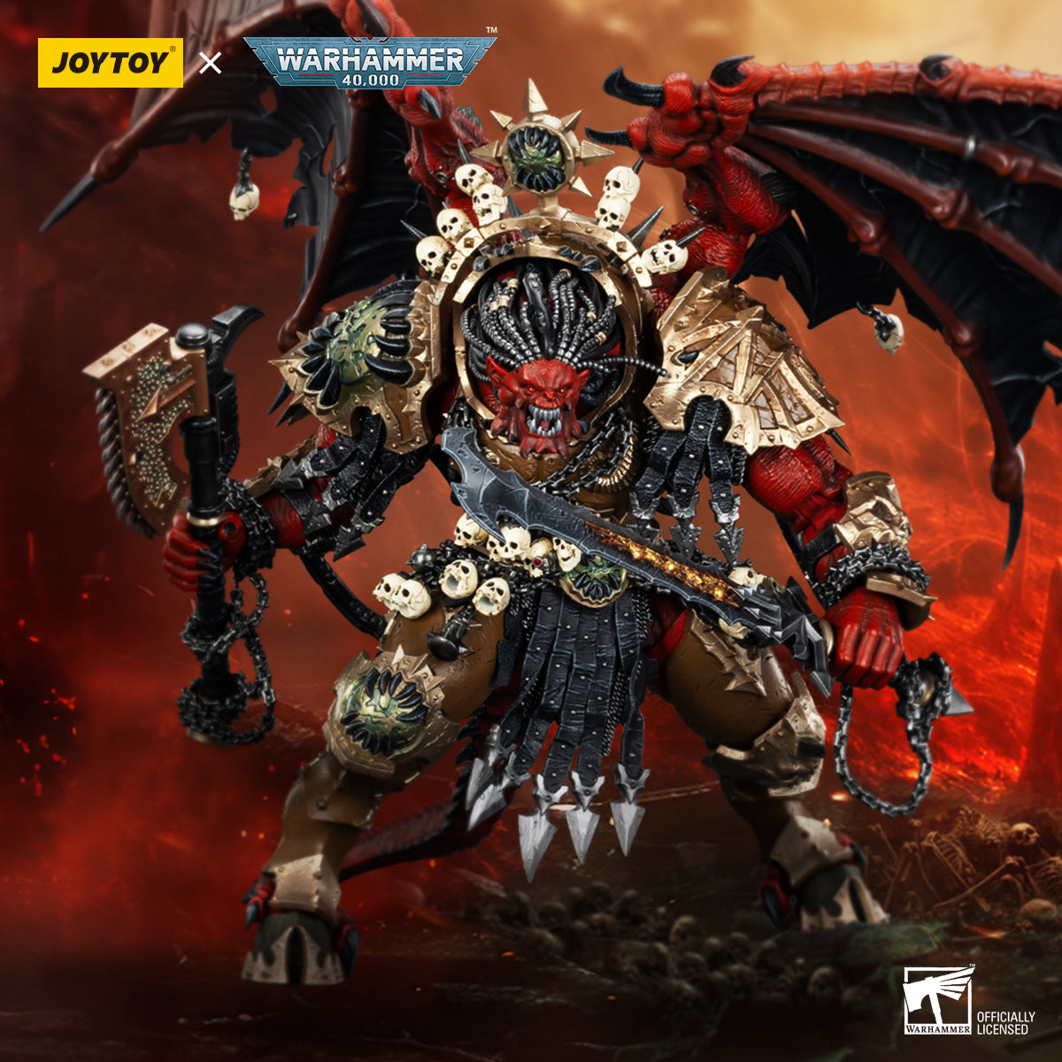 JoyToy WH40K World Eaters Angron, Daemon Primarch of Khorne