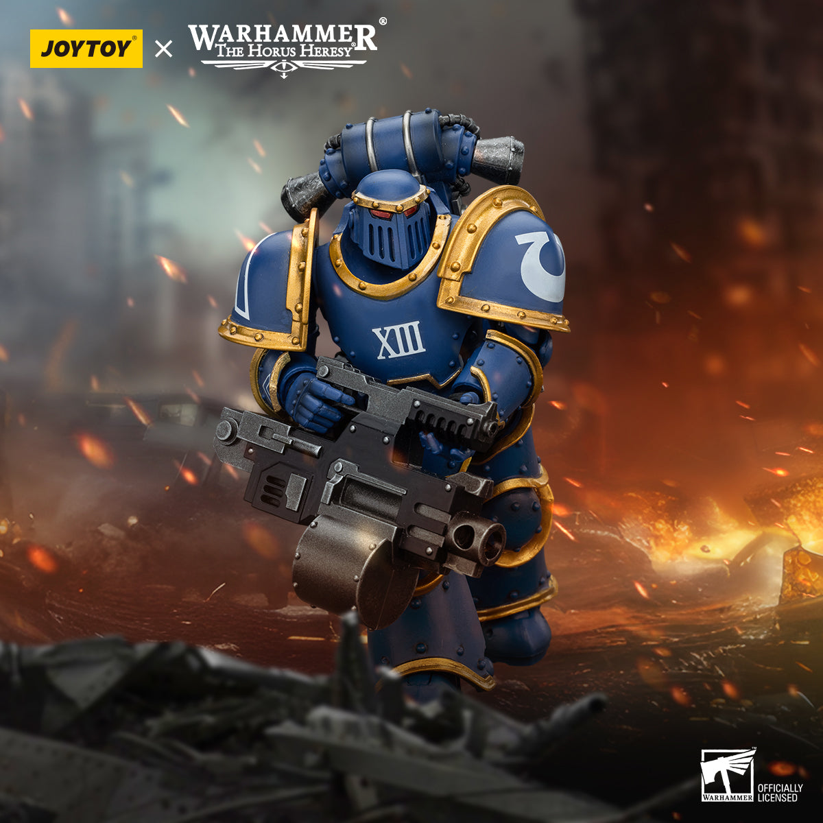 Ultramarines Legion MKIII Tactical Support Squad Legionary with Heavy Bolter